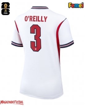 Anglia Nico O'Reilly #3 Echipament de Fotbal Replică Mondial 2026 Femei Acasa Anglia Nico O'Reilly #3 Echipament de Fotbal Replică Mondial 2026 Femei Acasa